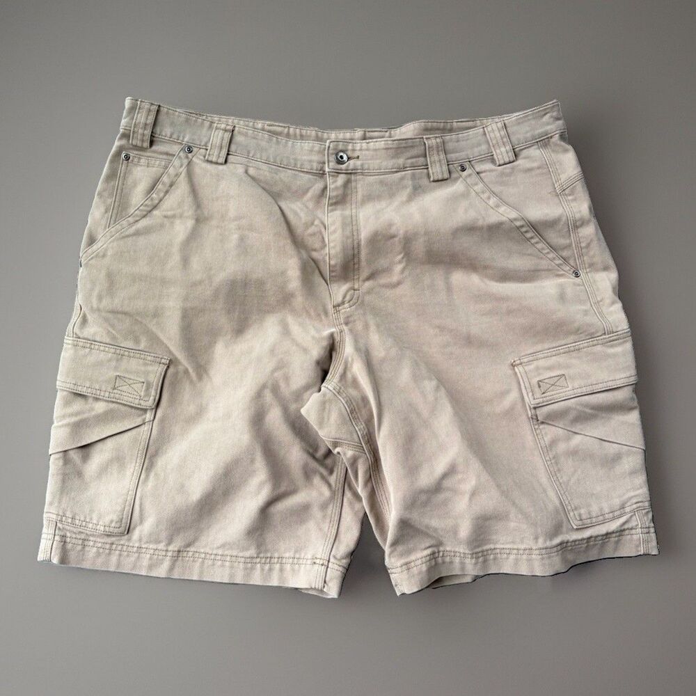 Duluth Trading Shorts Flex Sweatstop Utility Cargo Size 46 Beige Tan